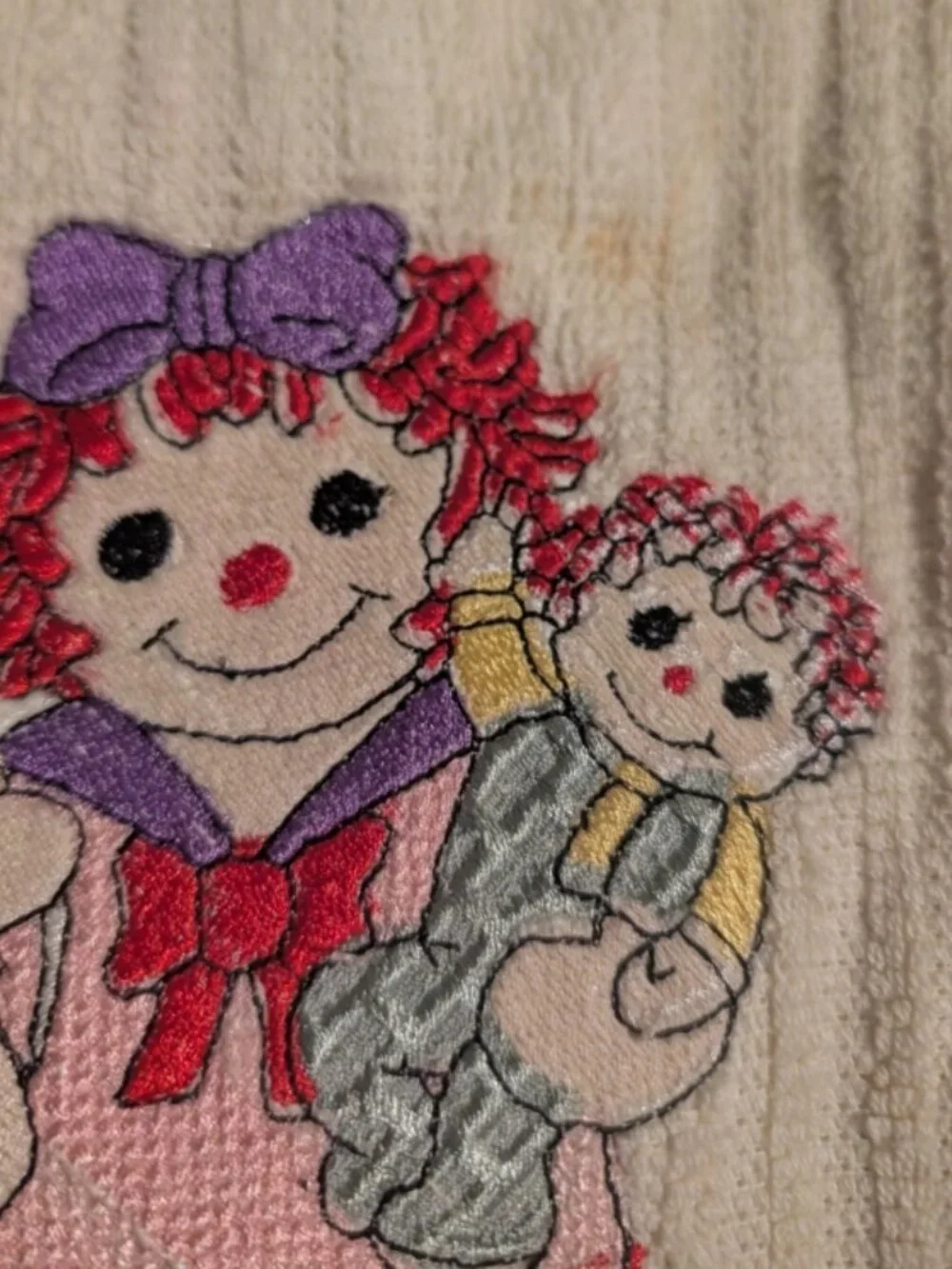 Vtg Raggedy Ann And Andy set of Hand Towels **See Desc!